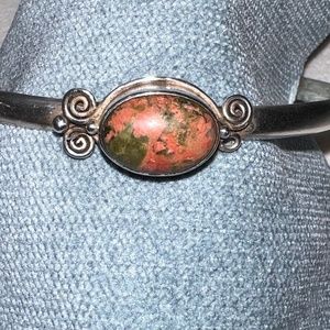 Sajen 925 Sterling and Unakite Bracelet